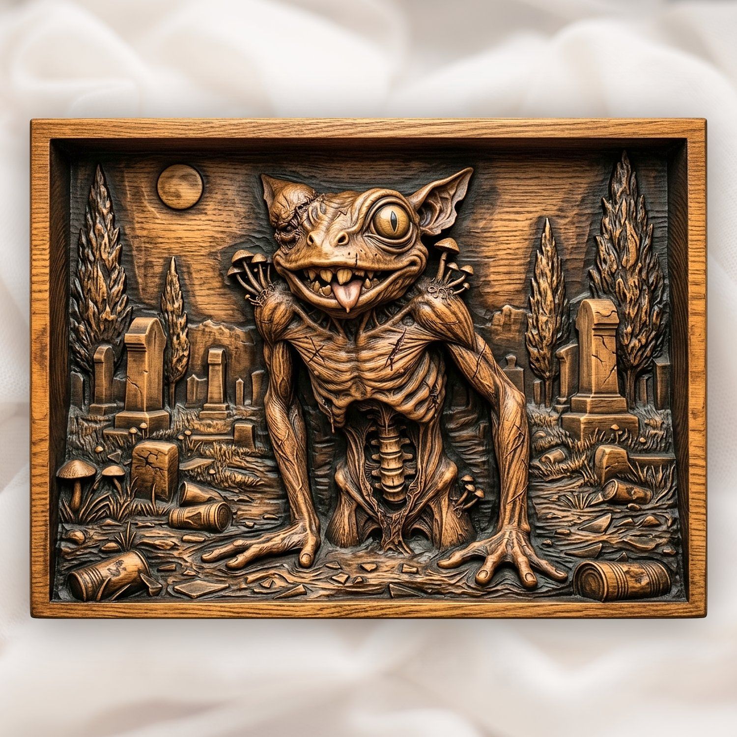 Zombie Monster Graveyard CNC Relief STL bas-relief STL design